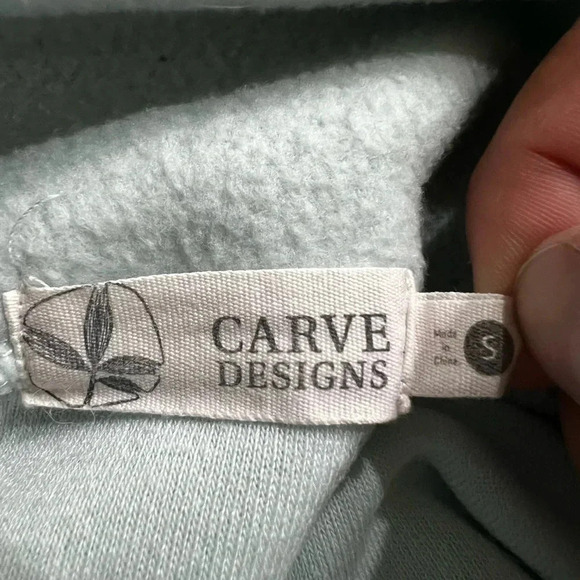 Carve Designs Rowayton Cowl-Neck Fleece Pullover Sweatshirt - Picture 4 of 5